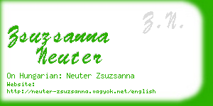 zsuzsanna neuter business card